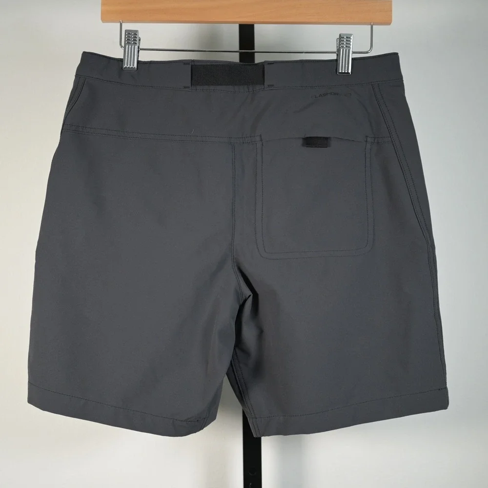 The North Face Mens S Gray‎ Technical Hiking Shorts Built-in Belt Carabiner Long